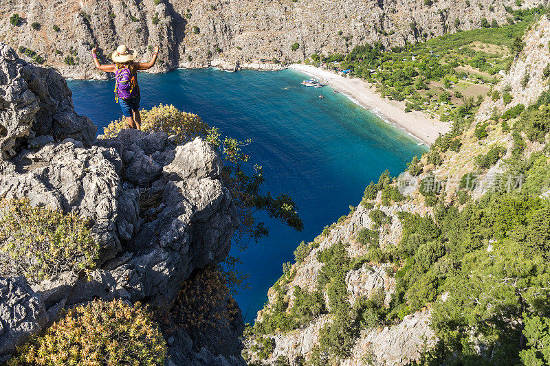 来自Oludeniz的蝴蝶谷。Fethiye /土耳其。